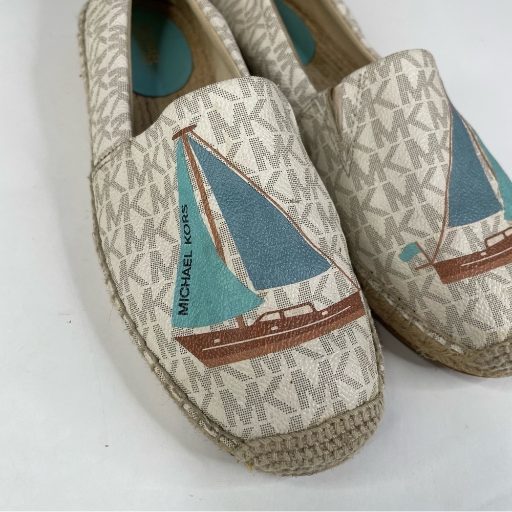 Michael Kors Kendrick Espadrille Sailboat Slip On Shoes Size 9.5 - Picture 3 of 8